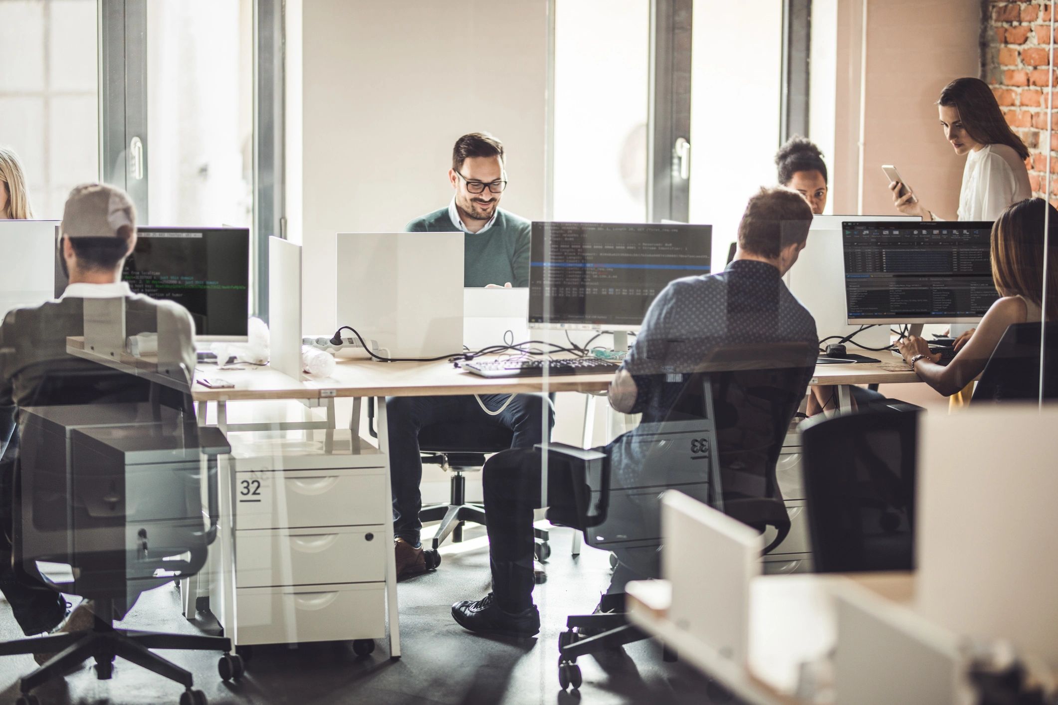 veteran web developer team modern office