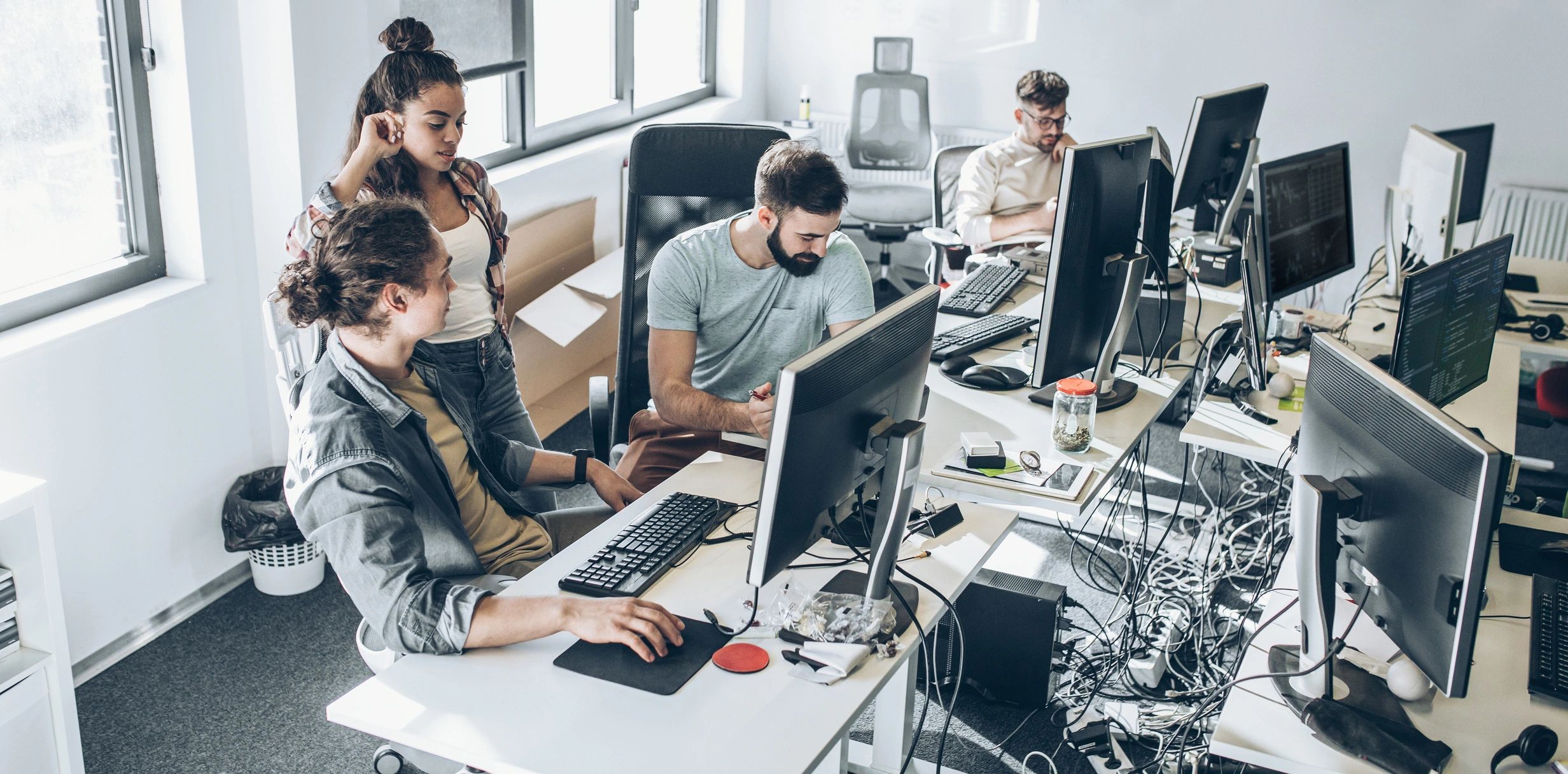 veteran web developer team modern office